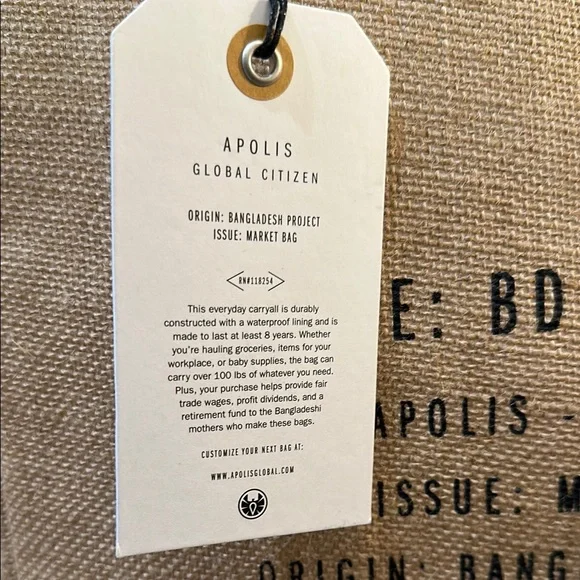 Clare V. x Apolis “Merci Beau Coup” tote w long leather strap limited edition - Picture 12 of 14